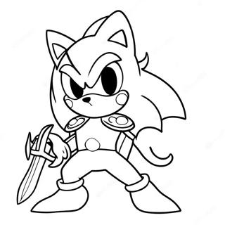 Excalibur Sonic Coloring Page 61262-49287