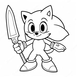 Excalibur Sonic Coloring Page 61262-49288