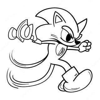 Dynamic Excalibur Sonic In Action Coloring Page 61263-49289