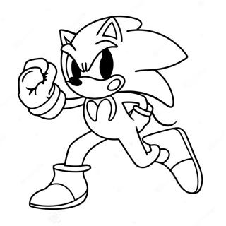 Dynamic Excalibur Sonic In Action Coloring Page 61263-49291