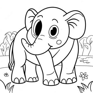 Jumbo Animal Coloring Page 6131-5055