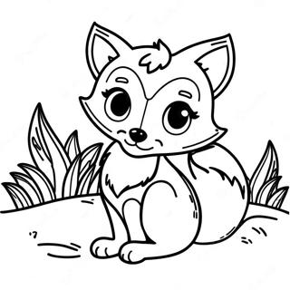 Cute Fox Coloring Page 61332-49346