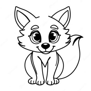 Cute Fox Coloring Page 61332-49347