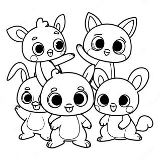 Cute Pikwik Pack Characters Coloring Page 61343-49352