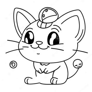 Cute Meowth With A Coin Coloring Page 61353-49363