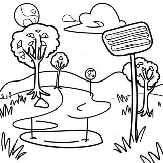 Disc Golf Coloring Page 61362-49366