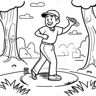 Disc Golf Coloring Page 61362-49368