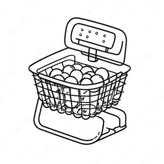 Colorful Disc Golf Basket Coloring Page 61363-49369