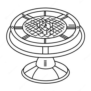 Colorful Disc Golf Basket Coloring Page 61363-49371