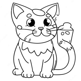 Pop Cat Coloring Page 61392-49390