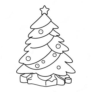 Easy Christmas Tree Coloring Page 61402-49399