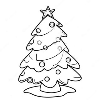 Easy Christmas Tree Coloring Page 61402-49400