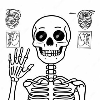 X Ray Skeleton Coloring Page 61422-49414