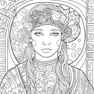 Gustav Klimt Coloring Pages