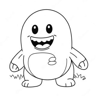 Cute Domo With A Big Smile Coloring Page 61453-49441