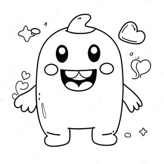 Cute Domo With A Big Smile Coloring Page 61453-49442