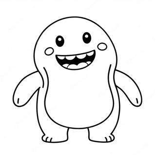 Cute Domo With A Big Smile Coloring Page 61453-49443