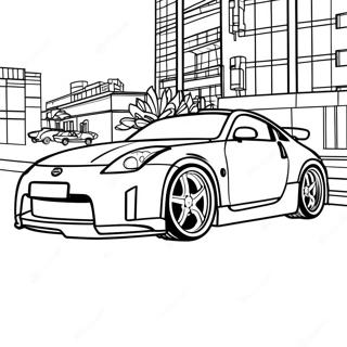 Nissan 350z Sports Car Coloring Page 61492-49470