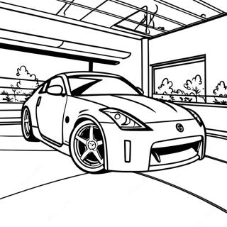 Nissan 350z Sports Car Coloring Page 61492-49471