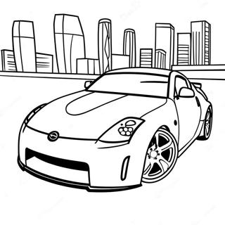 Nissan 350z Sports Car Coloring Page 61492-49472