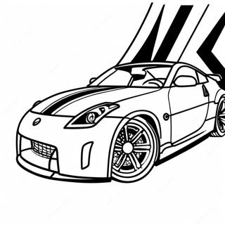 350z With Racing Stripes Coloring Page 61493-49474