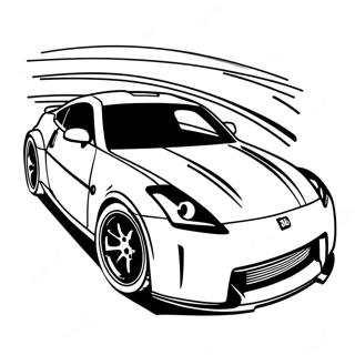 350z With Racing Stripes Coloring Page 61493-49475