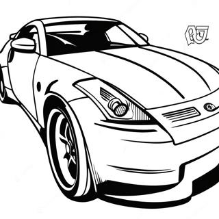 350z With Racing Stripes Coloring Page 61493-49476