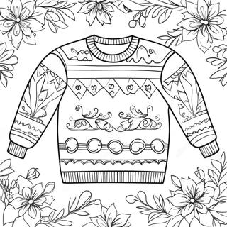 Christmas Sweater Coloring Pages