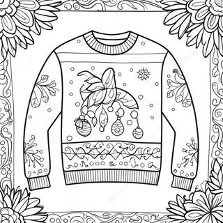 Christmas Sweater Coloring Page 61502-49478