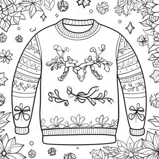 Christmas Sweater Coloring Page 61502-49480