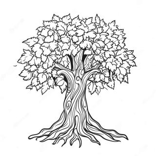 Realistic Tree Coloring Pages