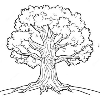 Majestic Oak Tree Coloring Page 61513-49493