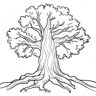 Majestic Oak Tree Coloring Page 61513-49494