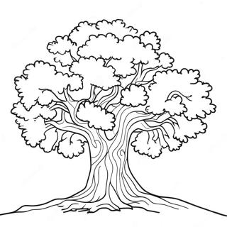 Majestic Oak Tree Coloring Page 61513-49496