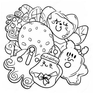 Christmas Cookies Coloring Page 6151-5074