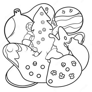 Christmas Cookies Coloring Page 6151-5076