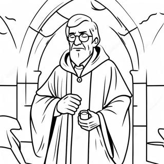 Hogwarts Legacy Wizard In Robes Coloring Page 61523-49498