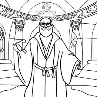 Hogwarts Legacy Wizard In Robes Coloring Page 61523-49499