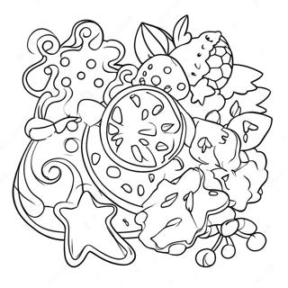 Decorated Christmas Cookies Coloring Page 6152-5079