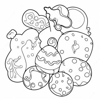 Decorated Christmas Cookies Coloring Page 6152-5080