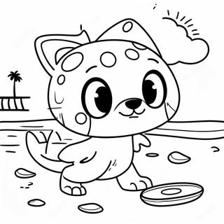 Bluey Beach Adventure Coloring Page 61532-49503