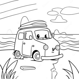 Bluey Beach Adventure Coloring Page 61532-49504