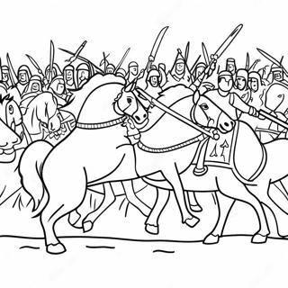 Epic Battle Scene Coloring Page 61543-49514