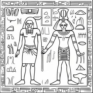 Ancient Egyptian Hieroglyphs Coloring Page 61553-49521