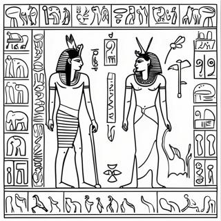 Ancient Egyptian Hieroglyphs Coloring Page 61553-49522