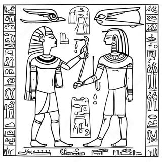 Ancient Egyptian Hieroglyphs Coloring Page 61553-49523