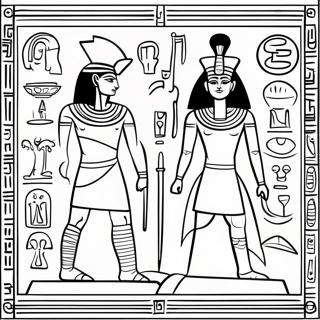 Ancient Egyptian Hieroglyphs Coloring Page 61553-49524