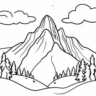 Majestic Mountain Range Coloring Page 61563-49526