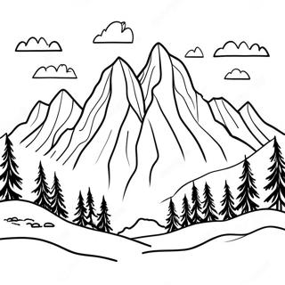 Majestic Mountain Range Coloring Page 61563-49527