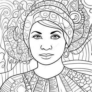 Vibrant Alma Thomas Inspired Coloring Page 61573-49538